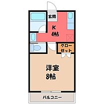 栃木県真岡市長田2丁目（賃貸アパート1K・2階・26.50㎡） その2