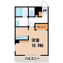 栃木県宇都宮市鶴田町（賃貸マンション1R・1階・32.87㎡） その2