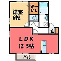 栃木県宇都宮市下栗町（賃貸アパート1LDK・1階・45.40㎡） その2