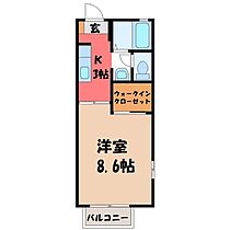 栃木県宇都宮市インターパーク2丁目（賃貸アパート1K・1階・28.21㎡） その2