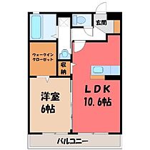 CityPall24  ｜ 栃木県宇都宮市台新田町（賃貸アパート1LDK・3階・43.41㎡） その2