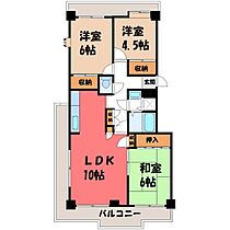 グランデージュ桜  ｜ 栃木県宇都宮市桜1丁目（賃貸マンション3LDK・5階・72.62㎡） その2