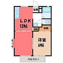 AOIハイツ II  ｜ 栃木県宇都宮市下岡本町（賃貸アパート1LDK・2階・40.92㎡） その2