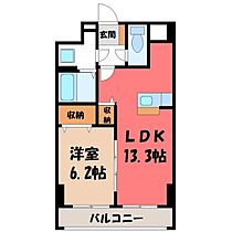 アマルフィーノ  ｜ 栃木県宇都宮市大寛2丁目（賃貸マンション1LDK・4階・48.56㎡） その2