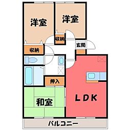 エスポワール今泉 3LDKの間取図画像