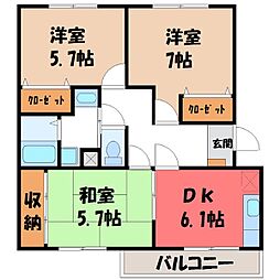 間取図画像 3DK