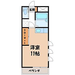 クレストステージ ワンルームの間取図画像