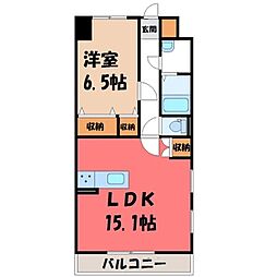 フォルテ 1LDKの間取図画像