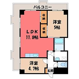 コーポルベーレ2 2LDKの間取図画像