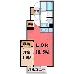 JR東北本線 雀宮駅 徒歩17分 1階/-