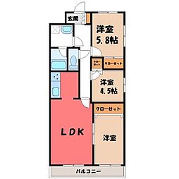 ネオニシキ 3LDKの間取図画像