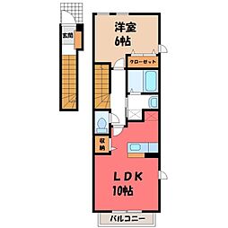プレミールエスト3 1LDKの間取図画像