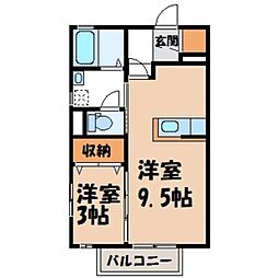 フルール 1SKの間取図画像