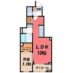 雀宮町アパート(028256101) 1階