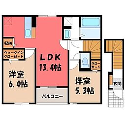 エントピアA 2LDKの間取図画像