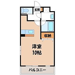 グランピア 1Kの間取図画像