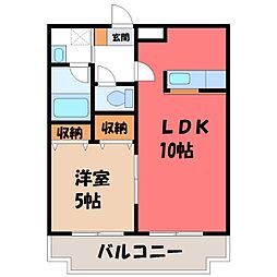 アルザスフィールド 1LDKの間取図画像