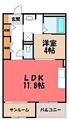 スイートモダン東宿郷3丁目新築マンション 1LDKの間取図画像