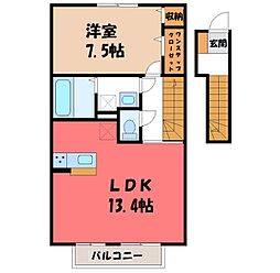 ダズリングシー 1LDKの間取図画像