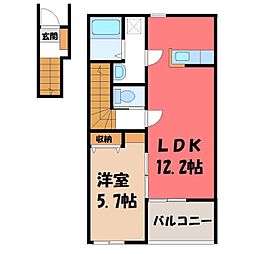 FamilleIV A 1LDKの間取図画像