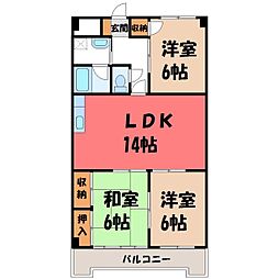 メゾンド・ベル7 3LDKの間取図画像