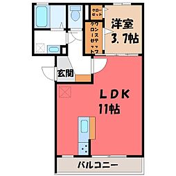 ロータス宇都宮 1階/-