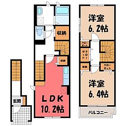 エスペランサK 2LDKの間取図画像