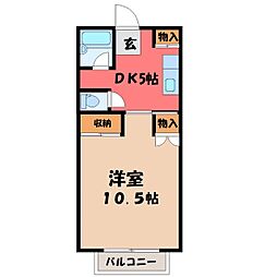 TOYOUKEハイツ 1DKの間取図画像