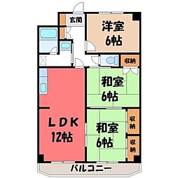 フローラハウス 3LDKの間取図画像