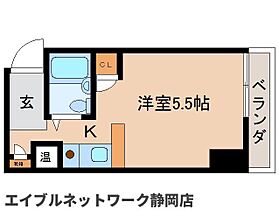 静岡県静岡市葵区鷹匠1丁目（賃貸マンション1R・2階・16.64㎡） その2