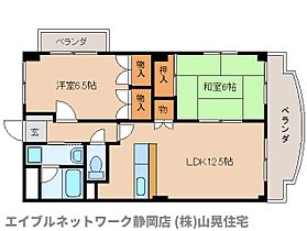 静岡県静岡市葵区緑町（賃貸マンション2LDK・1階・57.16㎡） その2