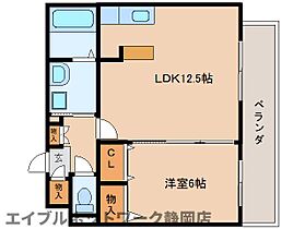 静岡県静岡市葵区大岩3丁目（賃貸マンション1LDK・3階・44.66㎡） その2