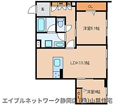 静岡県静岡市葵区大岩2丁目（賃貸マンション2LDK・1階・62.45㎡） その2