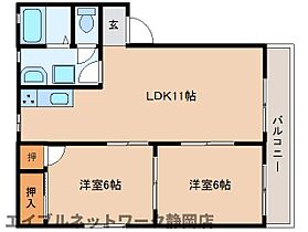 静岡県静岡市葵区秋山町（賃貸マンション2LDK・1階・50.00㎡） その2