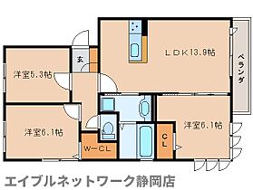 静岡県静岡市葵区安東2丁目（賃貸アパート3LDK・2階・69.19㎡） その2