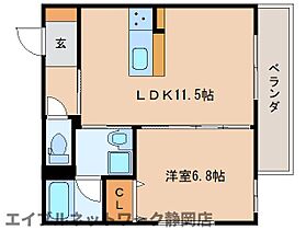 静岡県静岡市葵区中町（賃貸マンション1LDK・4階・41.92㎡） その2