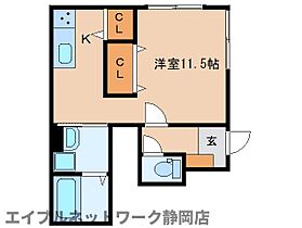 静岡県静岡市葵区北安東4丁目（賃貸アパート1R・1階・31.41㎡） その2