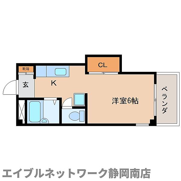 静岡県静岡市駿河区豊原町(賃貸マンション1K・1階・22.32㎡)の写真 その2