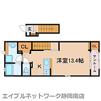 静岡県静岡市駿河区高松（賃貸アパート1R・2階・40.94㎡） その2