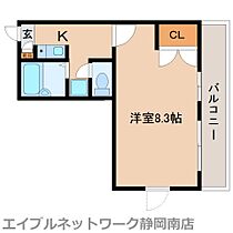 静岡県藤枝市青葉町1丁目（賃貸アパート1K・3階・24.84㎡） その2