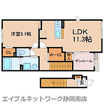 静岡県藤枝市音羽町3丁目（賃貸アパート1LDK・2階・50.96㎡） その2