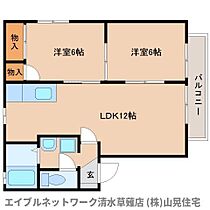 静岡県静岡市葵区瀬名川1丁目（賃貸アパート2LDK・1階・49.20㎡） その2