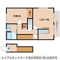 静岡県静岡市駿河区谷田（賃貸アパート1LDK・2階・40.66㎡） その2