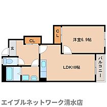 静岡県静岡市清水区蒲原新田1丁目（賃貸アパート1LDK・1階・44.30㎡） その2