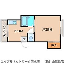 静岡県静岡市清水区宮加三（賃貸アパート1DK・2階・26.33㎡） その2