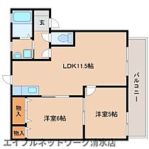 静岡県静岡市清水区北脇新田（賃貸アパート2LDK・1階・50.07㎡） その2