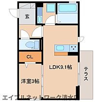 静岡県静岡市清水区本郷町（賃貸アパート1LDK・1階・33.67㎡） その2