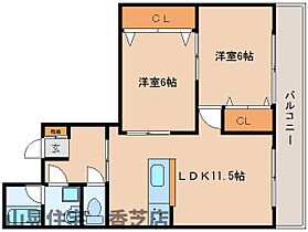 奈良県香芝市磯壁2丁目（賃貸マンション2LDK・4階・54.00㎡） その2