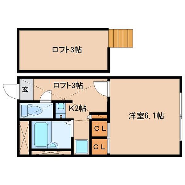 奈良県香芝市狐井(賃貸アパート1K・2階・19.87㎡)の写真 その2