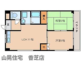 奈良県香芝市関屋（賃貸マンション2LDK・6階・48.00㎡） その2